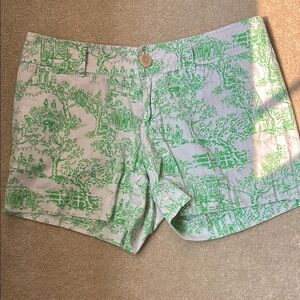 Lilly Pulitzer Callahan Women's Shorts size 2 cotton Spring Fever Toile